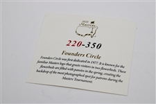 Masters Tournament 2021 Ltd Ed Founders Circle Coin in Original Box #220/350