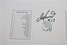 Dan Marino, David Duval, Robert Trent Jones & Paul Runyan Signed Augusta Scorecards JSA ALOA