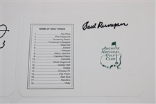Dan Marino, David Duval, Robert Trent Jones & Paul Runyan Signed Augusta Scorecards JSA ALOA