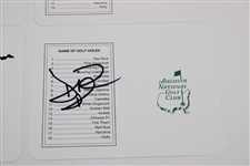 Dan Marino, David Duval, Robert Trent Jones & Paul Runyan Signed Augusta Scorecards JSA ALOA
