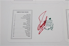 Charles Coody, Gary Player, Fuzzy Zoeller & Art Wall Signed Augusta Scorecards JSA ALOA