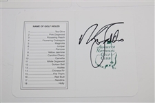 Fuzzy Zoeller, Bob Goalby, Nick Faldo, Larry Mize & Craig Stadler Signed Augusta Scorecards JSA ALOA
