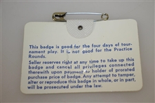 Fuzzy Zoeller Signed 1979 Masters Tournament Badge #17667 JSA ALOA