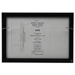 1947 Pine Valley Golf Club Bond Certificate #260 for $200 - Framed
