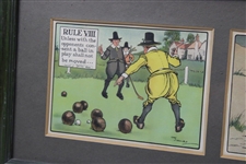 Original Crombie Rules of Golf Panel in Original Perrier Frame - Rule VII, X & XVII