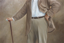 Original Oil on Canvas Painting of Ben Sayers by Football HOF T. McDonald - Framed