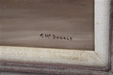 Original Oil on Canvas Painting of Ben Sayers by Football HOF T. McDonald - Framed