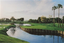TPC at Sawgrass 'The 16th and 17th Holes' Ltd Ed Print by Manocchia 210/950 - Framed