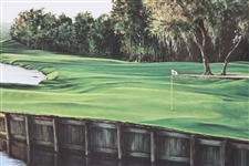 TPC at Sawgrass 'The 16th and 17th Holes' Ltd Ed Print by Manocchia 210/950 - Framed