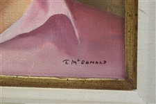Billy Casper Original Oil Painting Hung at Green Jacket Restaurant In Augusta