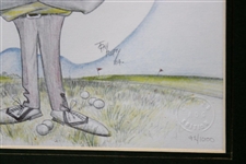 Nick Faldo Signed Ltd Ed Rafty Caricatures Print - Part of 1992 Grand Slam Winners Set JSA ALOA