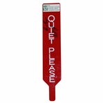 Champ Gary Player & Miller Barber Signed Large Red 1988 Senior Open 'Quiet Please' Sign JSA #Q64233