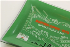 Tom Watson Signed 1975 British Open at Carnoustie Glass Dish JSA ALOA