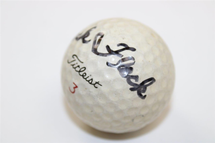 Jack Fleck Signed Titleist 3 Logo Golf Ball JSA #LL02862
