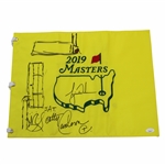 Tiger Woods Signed 2019 Masters Flag w/Scotty Cameron Drawing & Signature JSA #XX64206