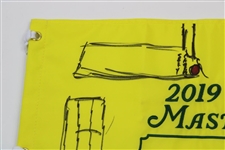 Tiger Woods Signed 2019 Masters Flag w/Scotty Cameron Drawing & Signature JSA #XX64206