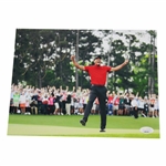 Tiger Woods Signed 2019 Masters Flag w/Scotty Cameron Drawing & Signature JSA #XX64206