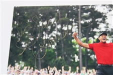 Tiger Woods Signed 2019 Masters Flag w/Scotty Cameron Drawing & Signature JSA #XX64206