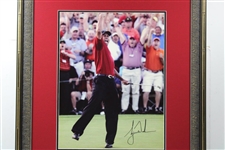 Tiger Woods Signed Ron Watts 16x20 Winning Putt 2005 Masters Color Photo - Deluxe Framed JSA ALOA