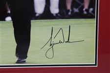 Tiger Woods Signed Ron Watts 16x20 Winning Putt 2005 Masters Color Photo - Deluxe Framed JSA ALOA