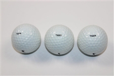 Tiger Woods Sleeve of Three Nike Tiger One Platinum TW Golf Balls