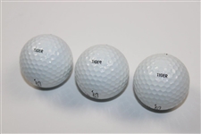 Tiger Woods Sleeve of Three Titleist 2 TIGER Professional 90 Golf Balls