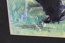 Tiger Woods Eyeing Putt May 2004 Print by Artist Heriyah - Framed