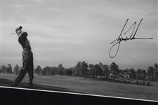 Tiger Woods Signed Panoramic Sweet Swing B&W Photo - Framed UDA #BAH89751