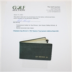 1967 Champion Gay Brewer's 1967 Masters Tournament Address Book Gift