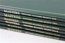 Gay Brewer’s 1981, 1982, 1983, 1984, 1988 & 1989 Masters Tournament Green Annual Books