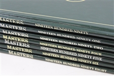 1990, 1991, 1992, 1994, 1995, & 1996 Masters Tournament Green Annual Books