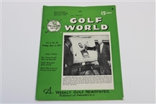 Ten (10) Various Golf World Magazines - 1952-1953 - Belonged to Mark McCormick