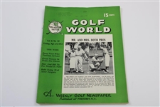 Ten (10) Various Golf World Magazines - 1952-1953 - Belonged to Mark McCormick
