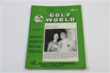 Ten (10) Various Golf World Magazines - 1953-1954 - Belonged to Mark McCormick