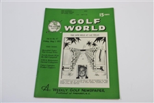 Ten (10) Various Golf World Magazines - 1953-1954 - Belonged to Mark McCormick