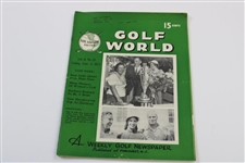 Ten (10) Various Golf World Magazines - 1952-1954 - Belonged to Mark McCormick