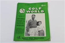 Ten (10) Various Golf World Magazines - 1952 & 1954 - Belonged to Mark McCormick