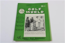 Ten (10) Various Golf World Magazines - 1952-1954 - Belonged to Mark McCormick