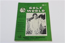 Ten (10) Various Golf World Magazines - 1952-1954 - Belonged to Mark McCormick