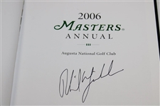 Phil Mickelson Signed 2006 Masters Tournament Green Annual Book JSA ALOA