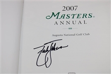 Zach Johnson Signed 2007 Masters Tournament Green Annual Book JSA ALOA