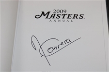 Angel Cabrera Signed 2009 Masters Tournament Green Annual Book JSA ALOA