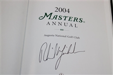 Phil Mickelson Signed 2004 Masters Tournament Green Annual Book JSA ALOA