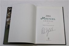 Phil Mickelson Signed 2004 Masters Tournament Green Annual Book JSA ALOA