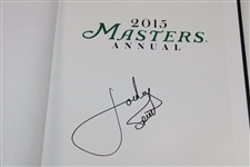 Jordan Spieth Signed 2015 Masters Tournament Green Annual Book JSA ALOA