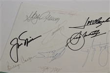 Seve, Palmer, Nicklaus & 19 Masters Champs Signed Augusta National Patio Menu JSA ALOA