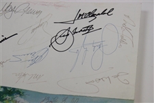 Seve, Palmer, Nicklaus & 19 Masters Champs Signed Augusta National Patio Menu JSA ALOA