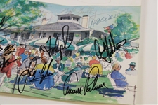 Seve, Palmer, Nicklaus & 19 Masters Champs Signed Augusta National Patio Menu JSA ALOA