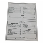 Seve, Palmer, Nicklaus & 19 Masters Champs Signed Augusta National Patio Menu JSA ALOA