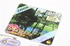 2004, 2006 & 2010 Masters Tournament SERIES Badges - Phil Mickelson Wins